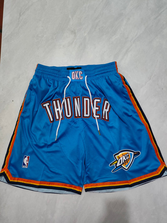 NBA Thunder Regular Moon Blue Pocket Shorts S-XXL