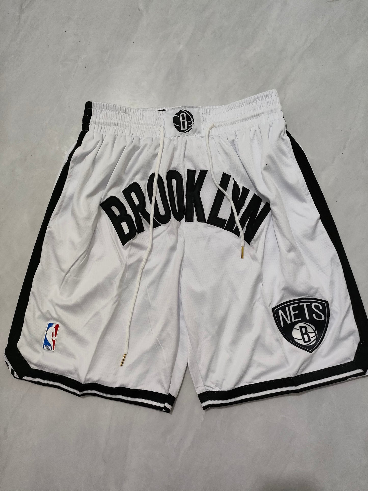 NBA Nets White Regular Pocket Shorts