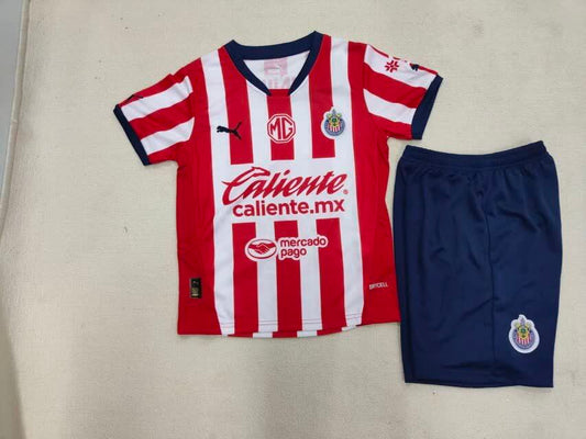 24/25 Kids Chivas Guadalajara home Size: 16-28