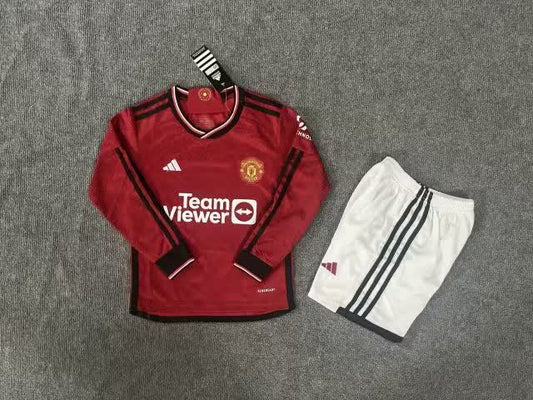 23/24 Kids # Long Sleeve Manchester United Home