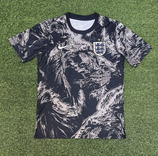/27 England Grey Black Pre match Training Yupoo Soccer Jerseys S-XXL4