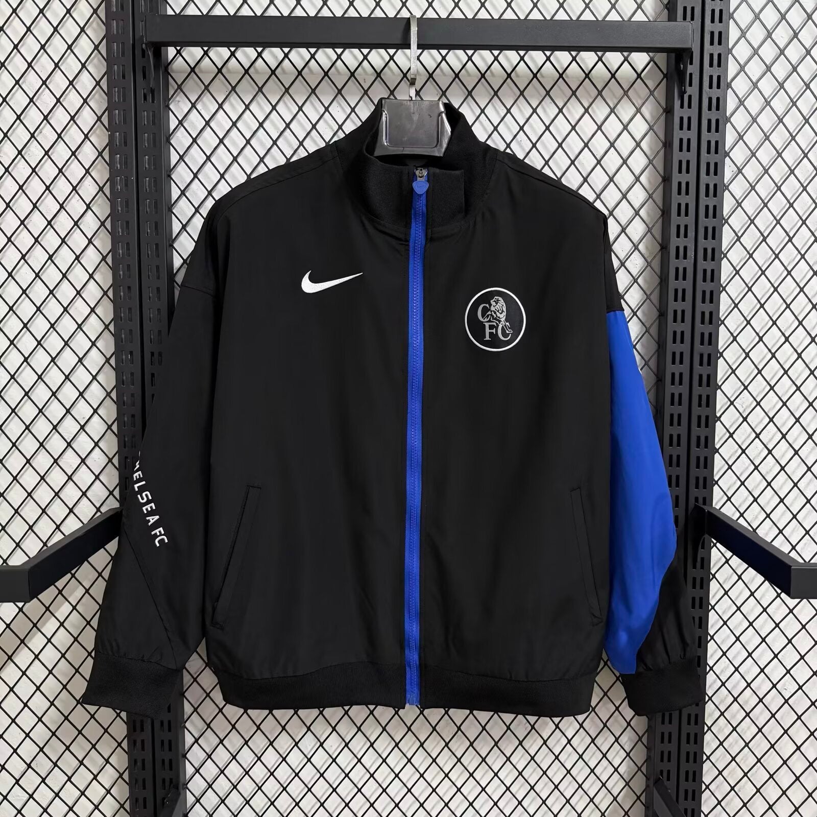 2025/26 Chelsea Black Windbreaker S-3XL