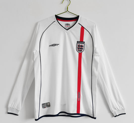 Retro 2002 England home long-sleeved shirt S-XXL