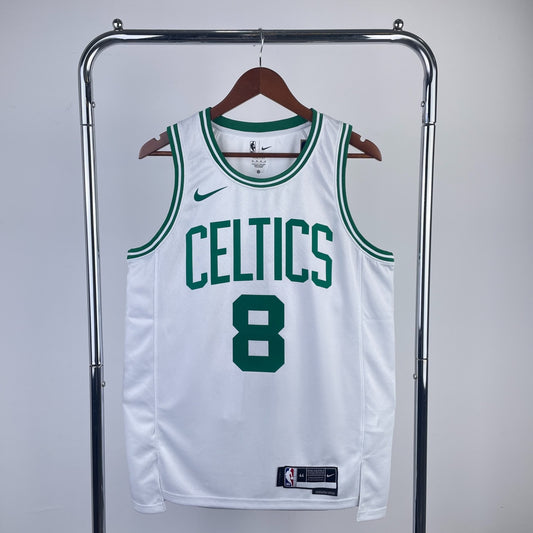 23 Season Celtics White 8 # Porzingis