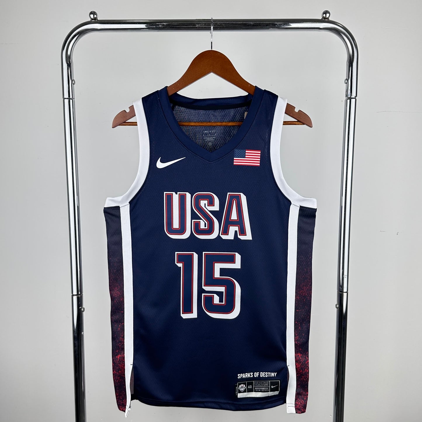 2024 Olympic Games United States team navy blue 15 # Booker