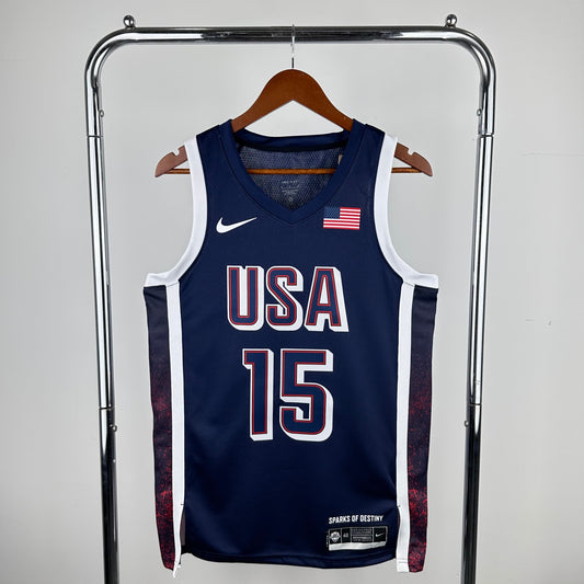2024 Olympic Games United States team navy blue 15 # Booker