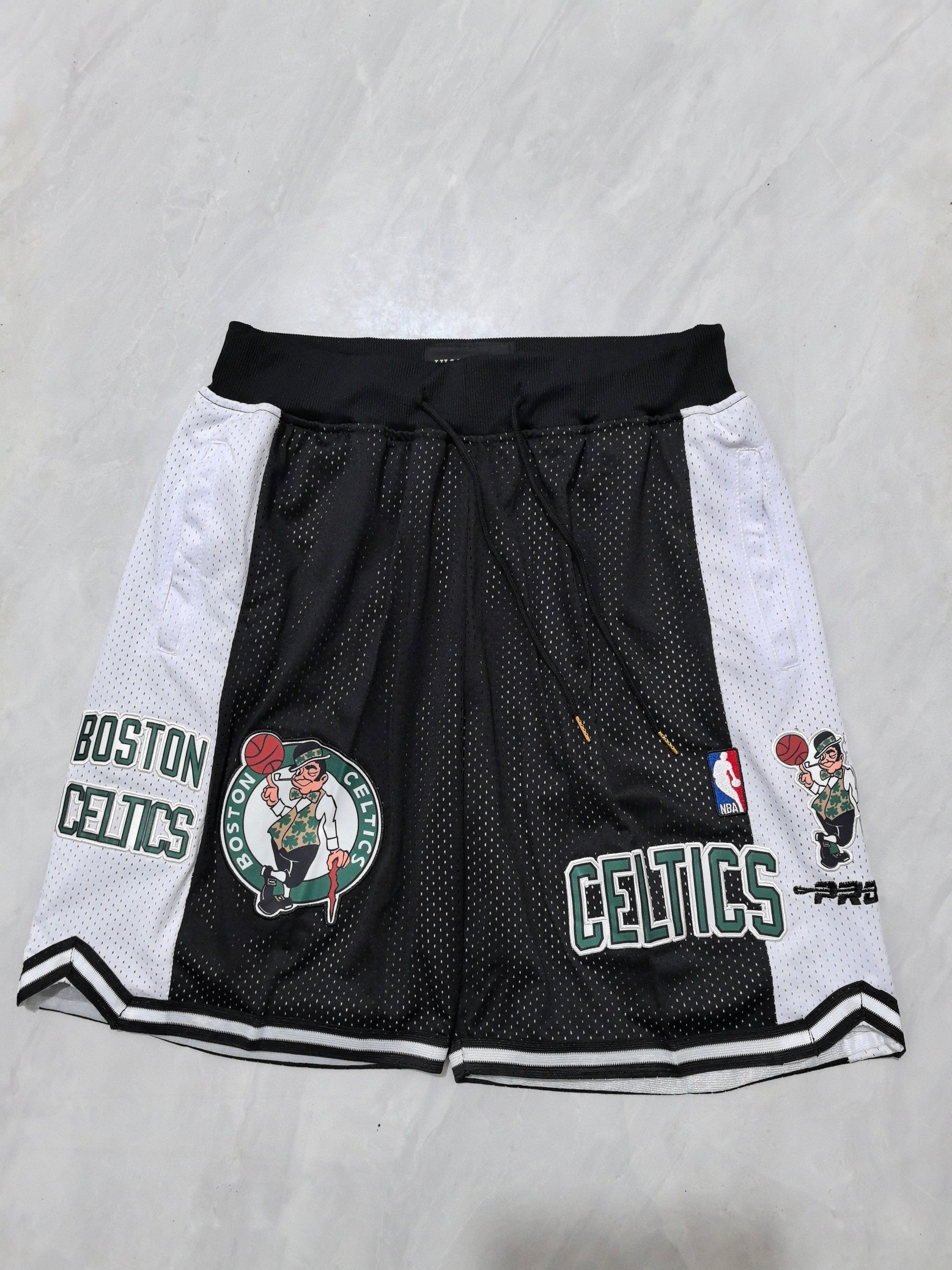 Celtics Black Pocket JUST DON Shorts S-XXL