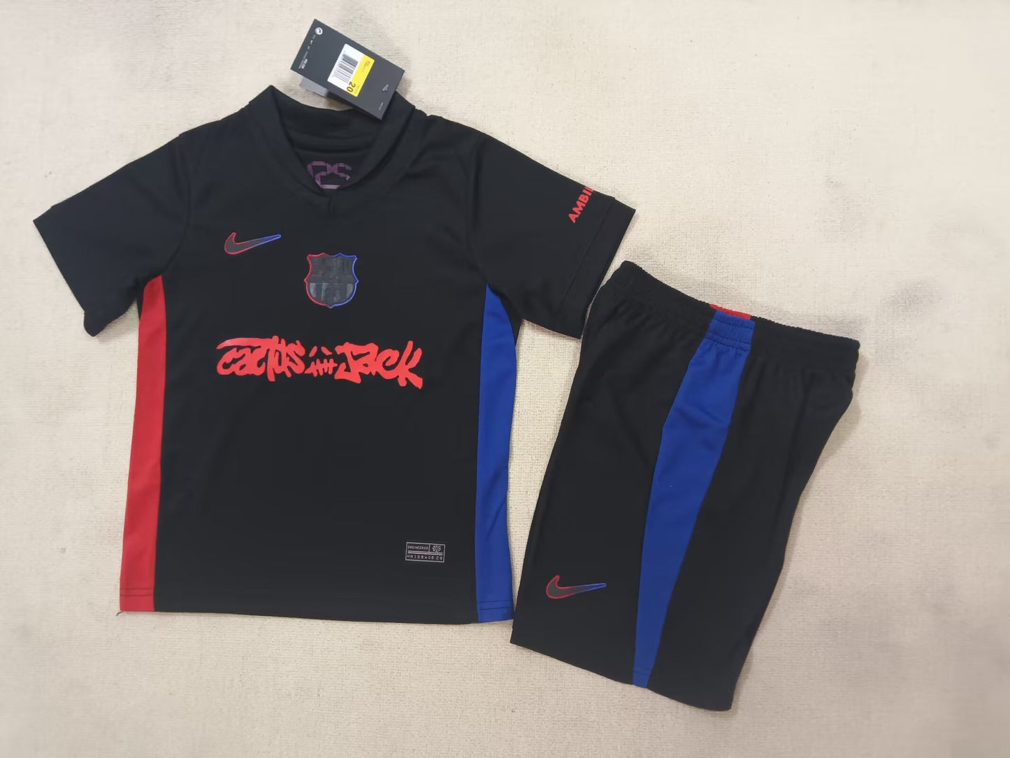 25/26 Kids Barcelona Black Co branded Edition Size 16~28