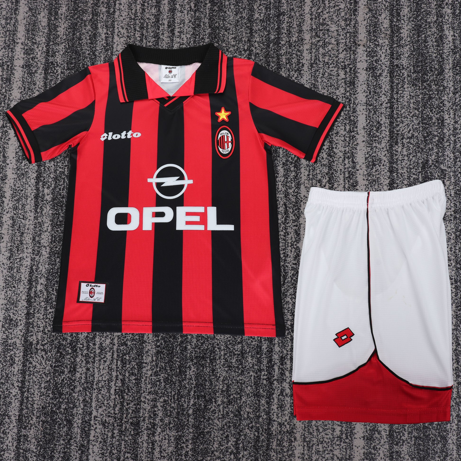 Retro Kids 1997/98 AC Milan home football Jersey&amp;Size16-28