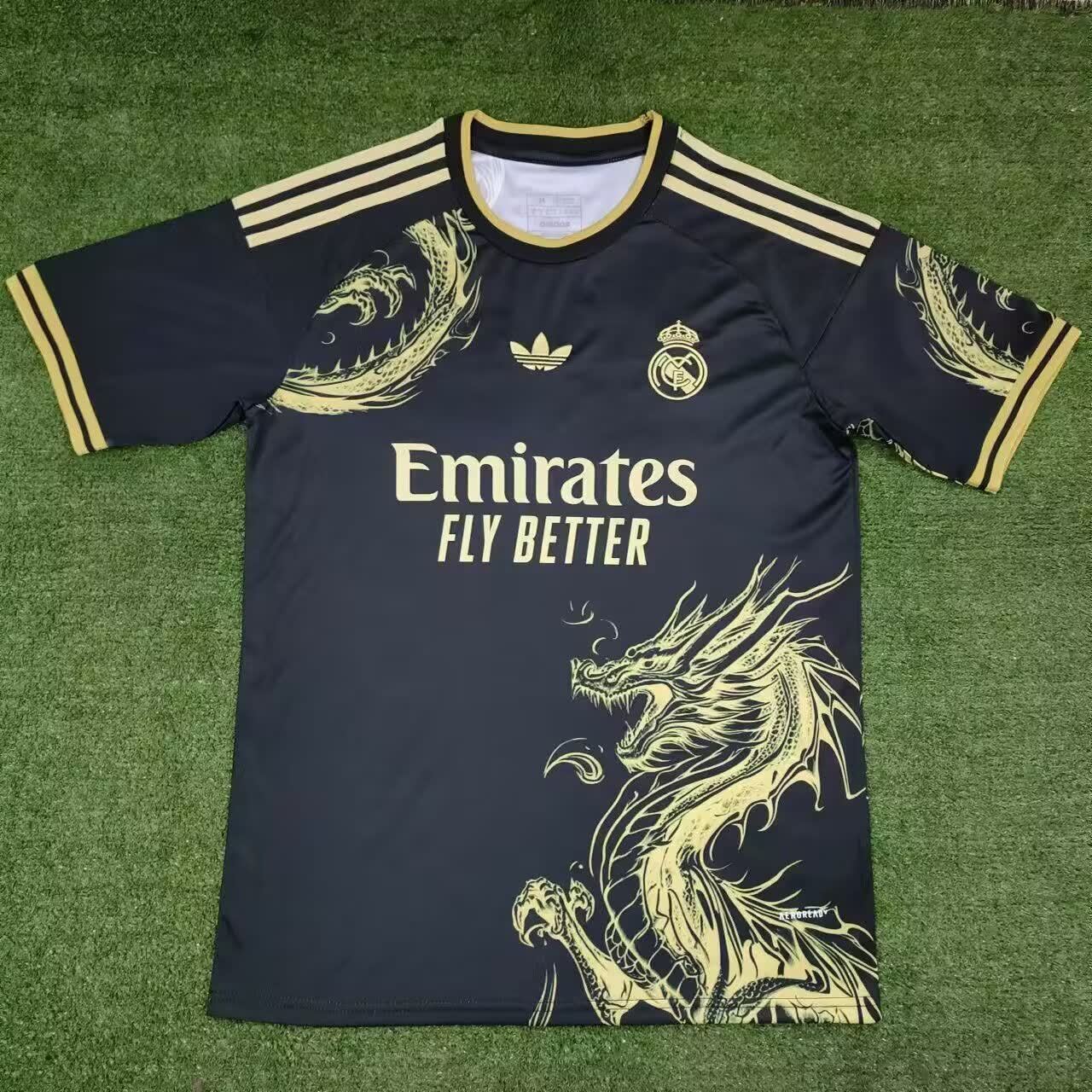 24/25 Real Madrid Black Golden Dragon Special Edition S-XXL