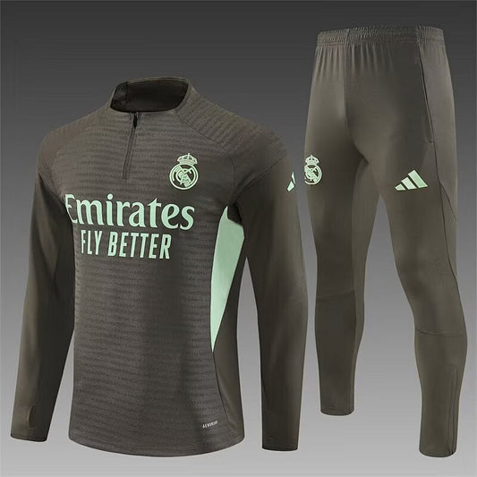 /26 Real Madrid Khaki Half Pull Training Suit S-XXL6