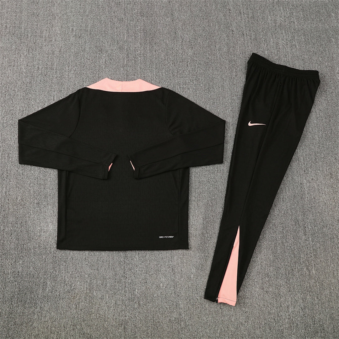 /26 France Black Half Pull Training Suit (Adults&amp;Kids)7