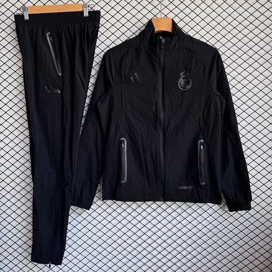 /26 Real Madrid Black Windbreaker Set S-XXL2