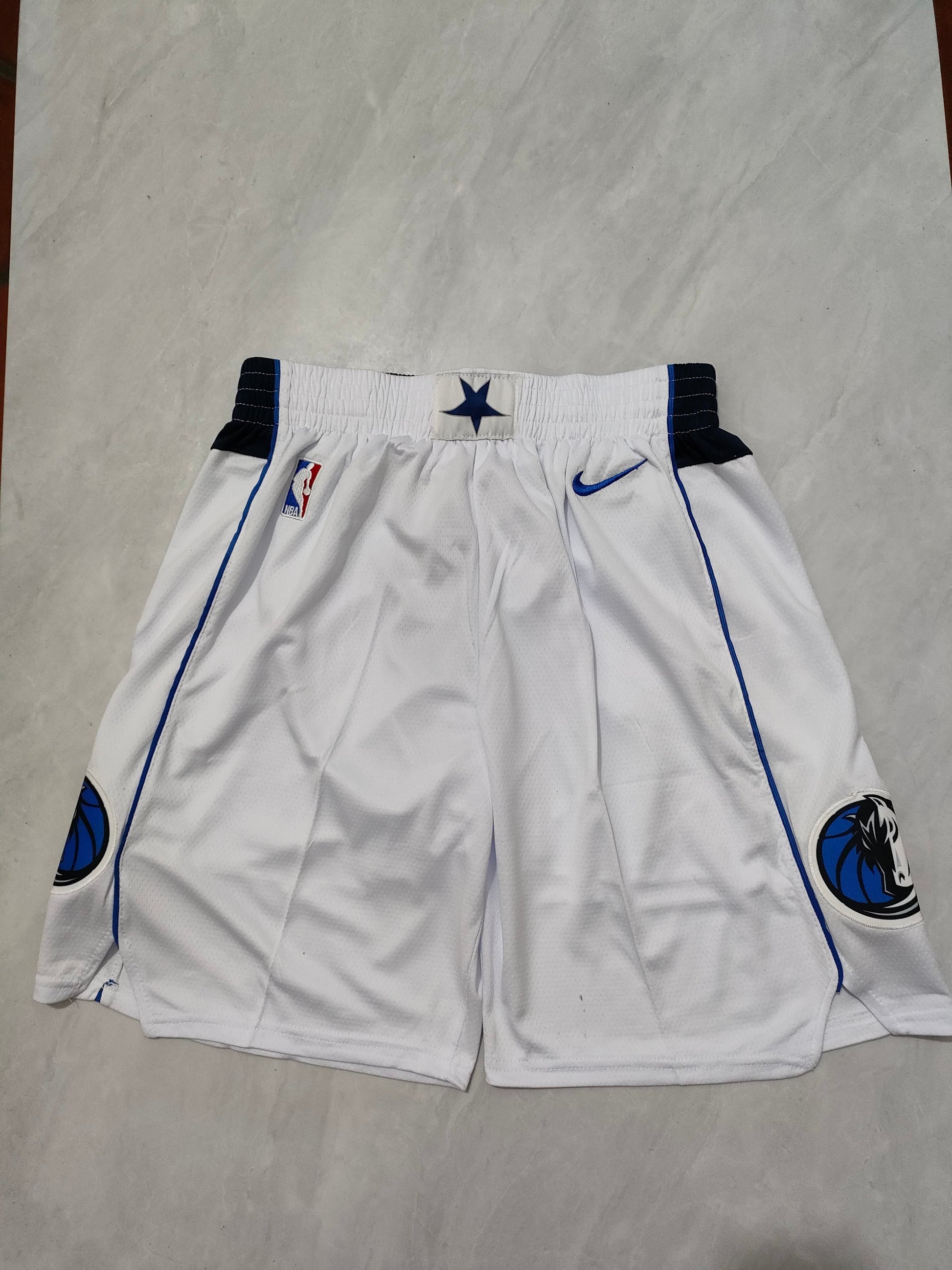 NBA Mavericks White Shorts
