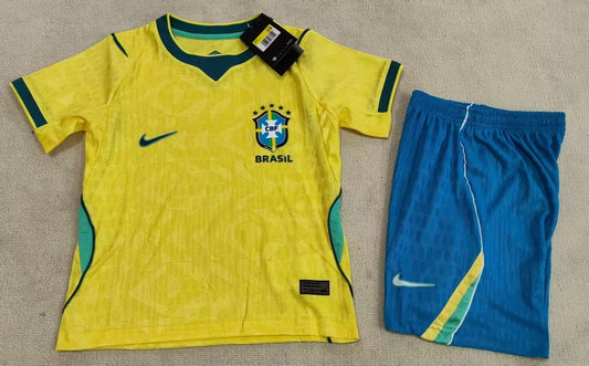 2026 Kids Brazil Home Player Edition World Cup Jersey&amp;Sizes 16-28