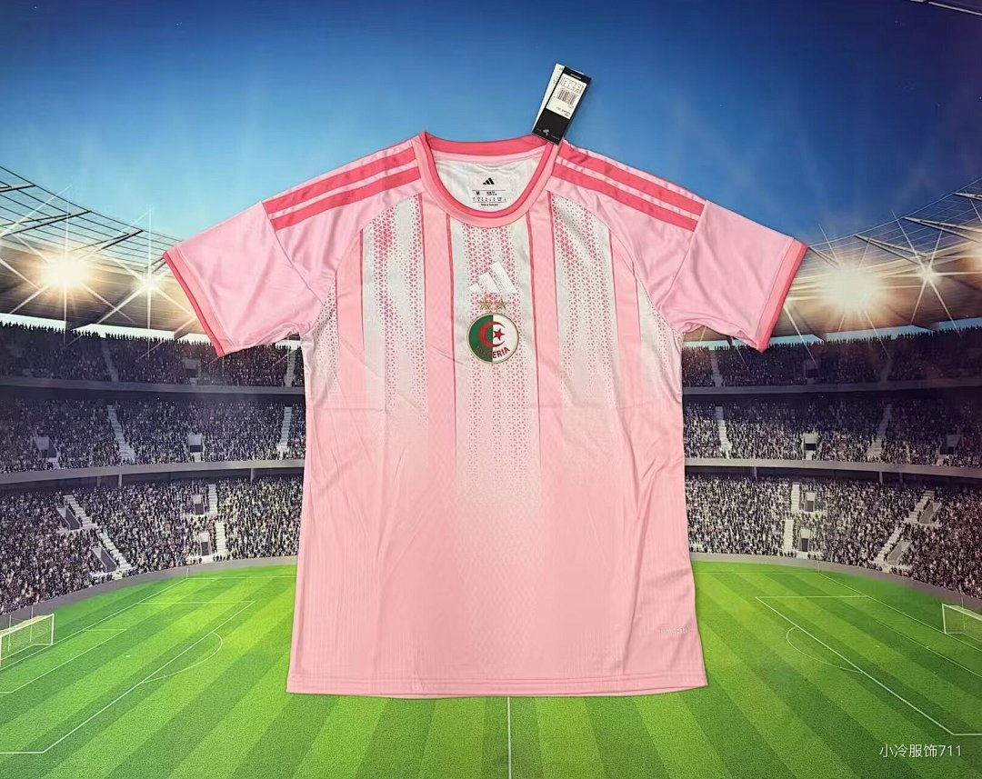 /27 Algeria Training Uniform Pink Yupoo Soccer Jerseys S-XXL2