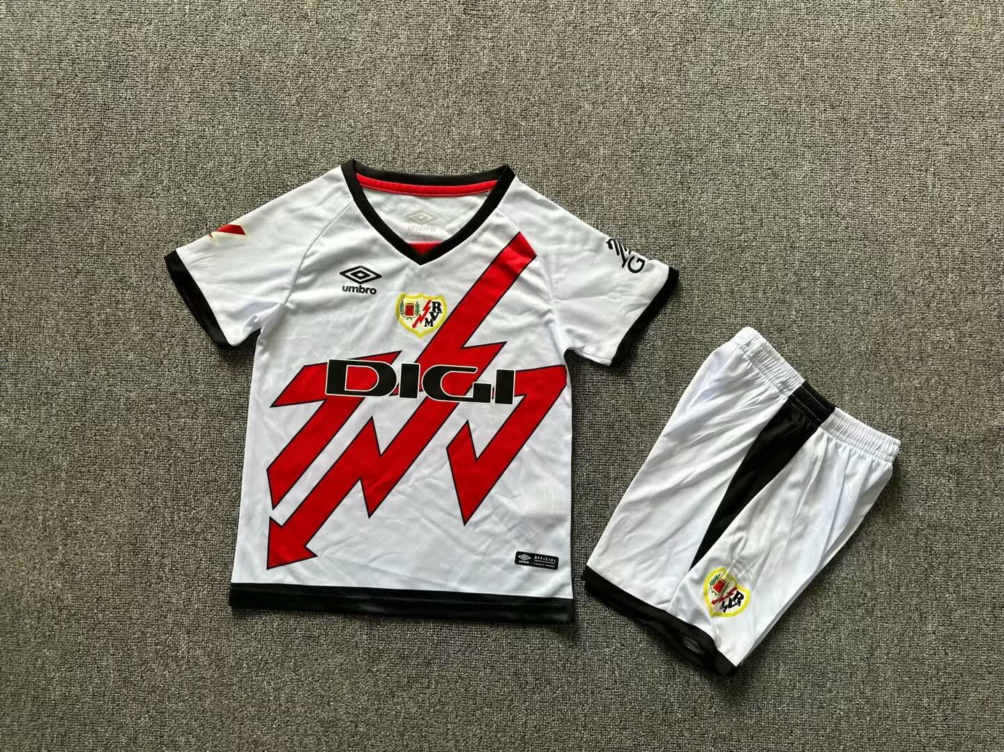 24/25 Kids Rayo Vallecano Home Size: 16-28