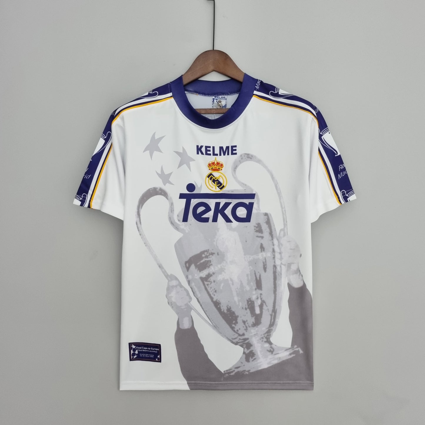 Retro 97-98 Real Madrid Champions League 7 Champions Commemorative Edition S-XXL