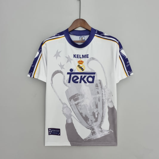 Retro 97-98 Real Madrid Champions League 7 Champions Commemorative Edition S-XXL