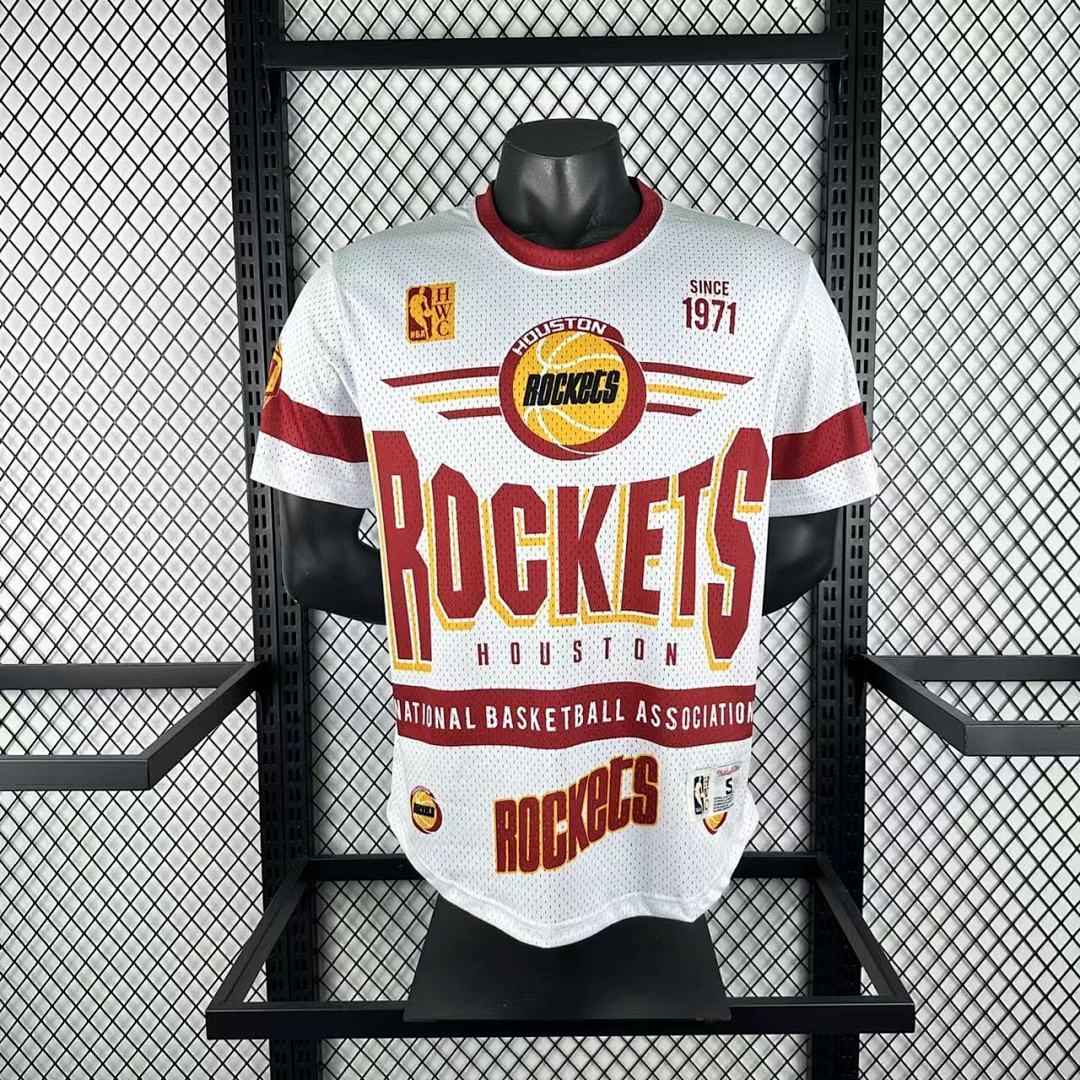 th Houston Rockets MN Retro Short sleeved T-shirt S-XXL7