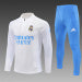 /26 Real Madrid White Match Light Blue Half Pull Training Suit (Adults&amp;Kids)9