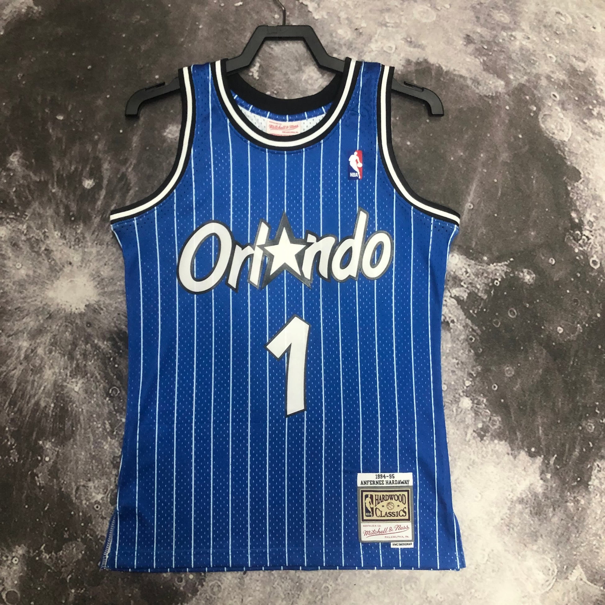 MN Heat Pressed Vintage Jersey: SW Magic 95 Season Blue No.1 Hardaway