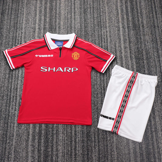 Retro Kids 98/99 Manchester United home size: 16-28