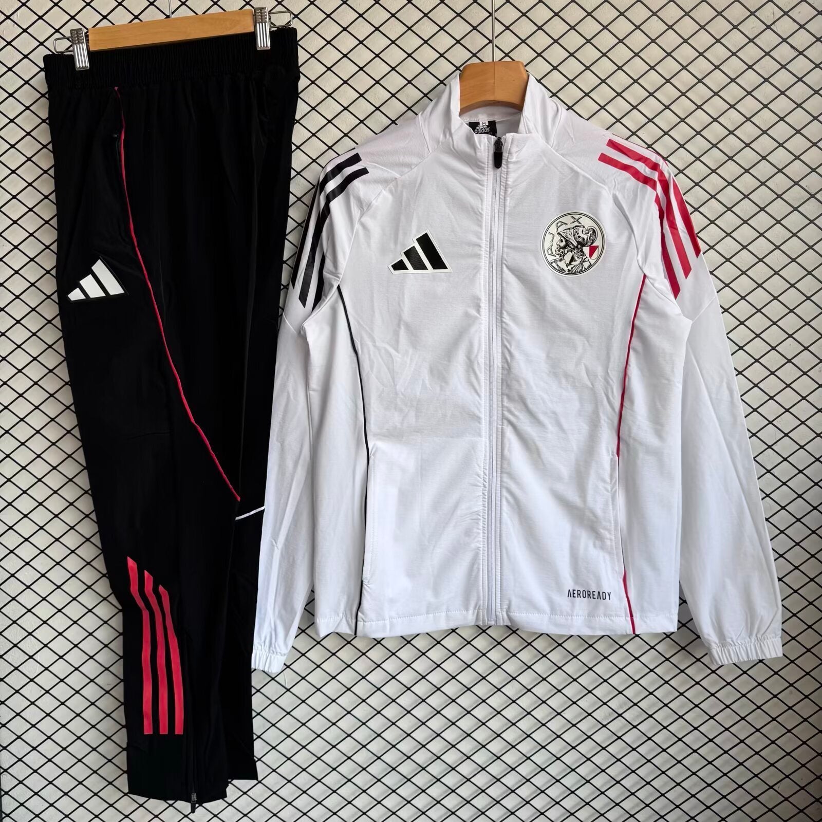 2025/26 Ajax White Windbreaker Set S-XXL