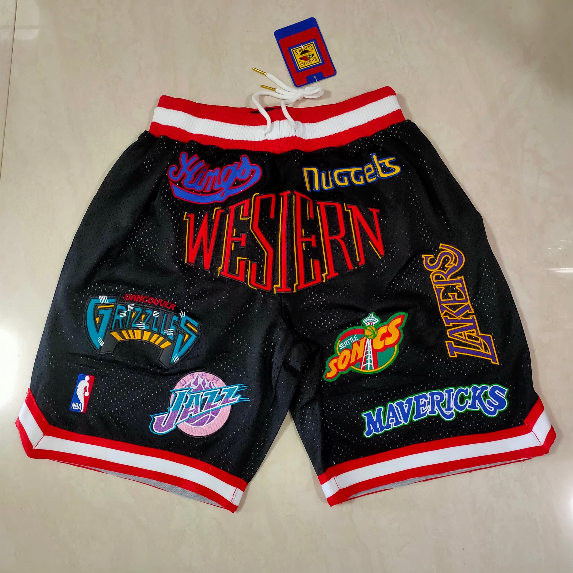 （Expensive）All Star Western Black Fully embroidered Pocket Shorts