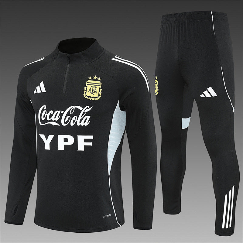 /26 Argentina Black Half Pull Training Suit (Adults&amp;Kids)7
