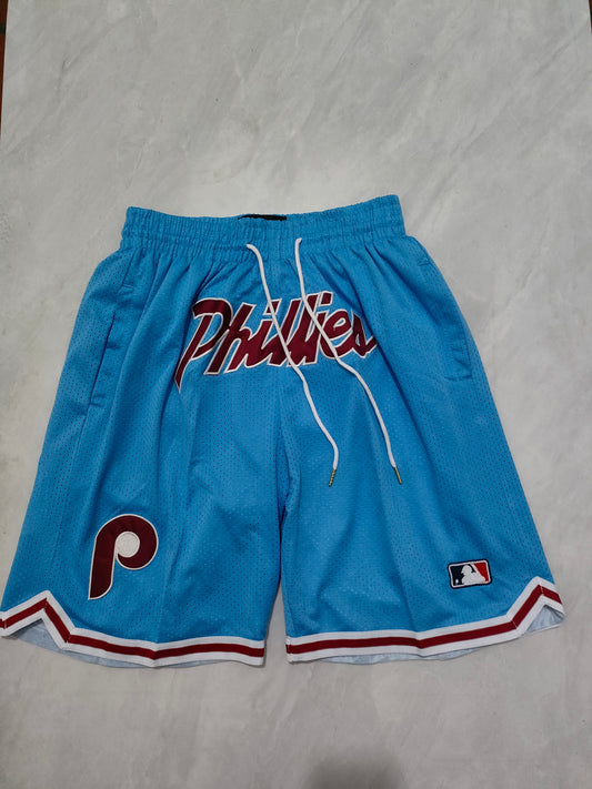 MLB Philadelphia Phillies Moon Blue Pocket Shorts S-XXL