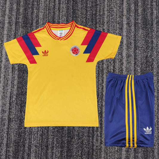 Retro Kids 1990 Colombia Home Football Shirt&amp;Size16-28