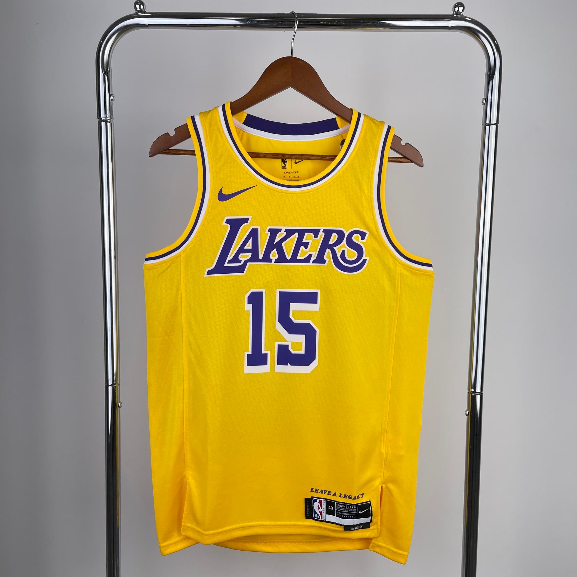 23 Season Lakers Round Neck Yellow # 15 # Reaves