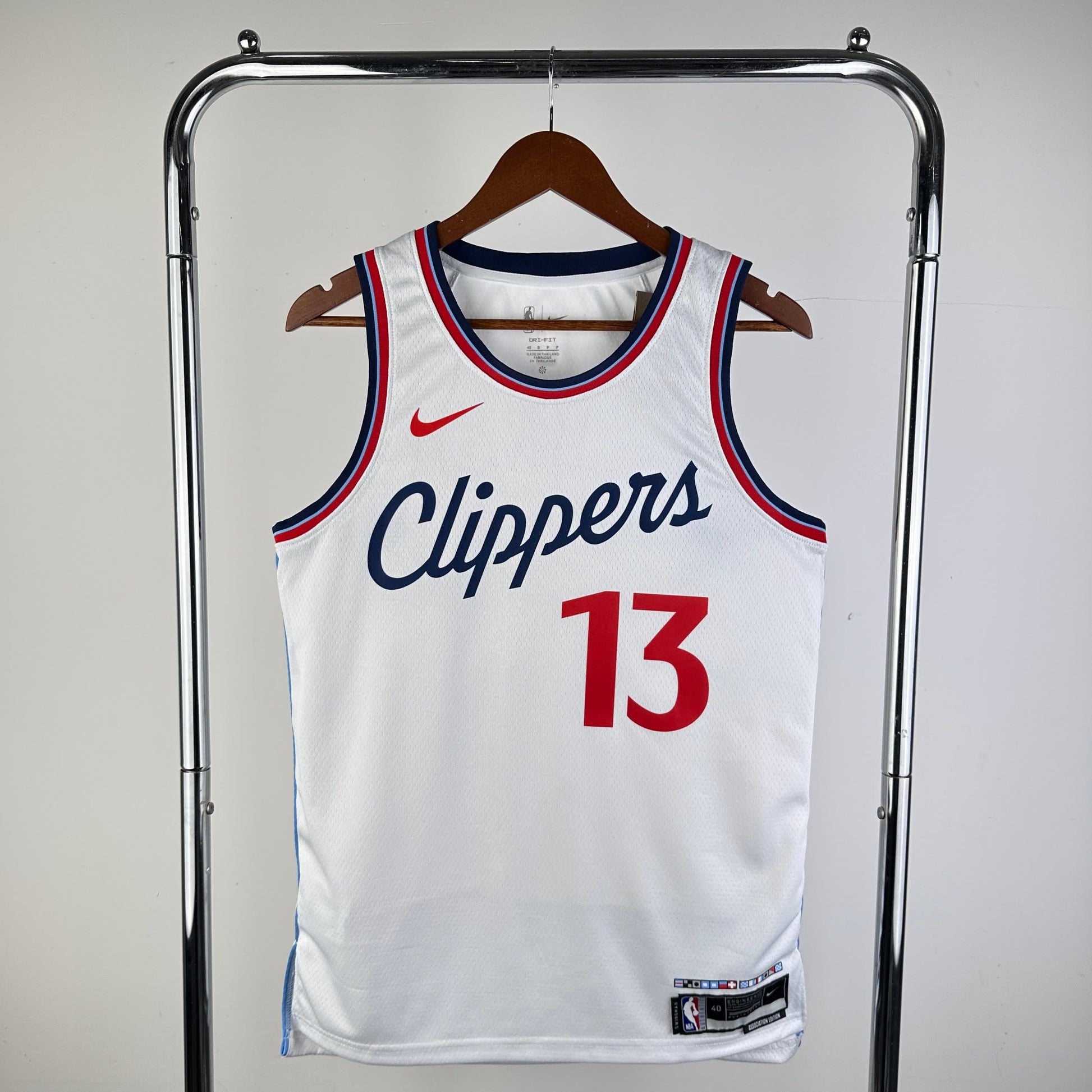 25 Season Clippers Home White 13 # George