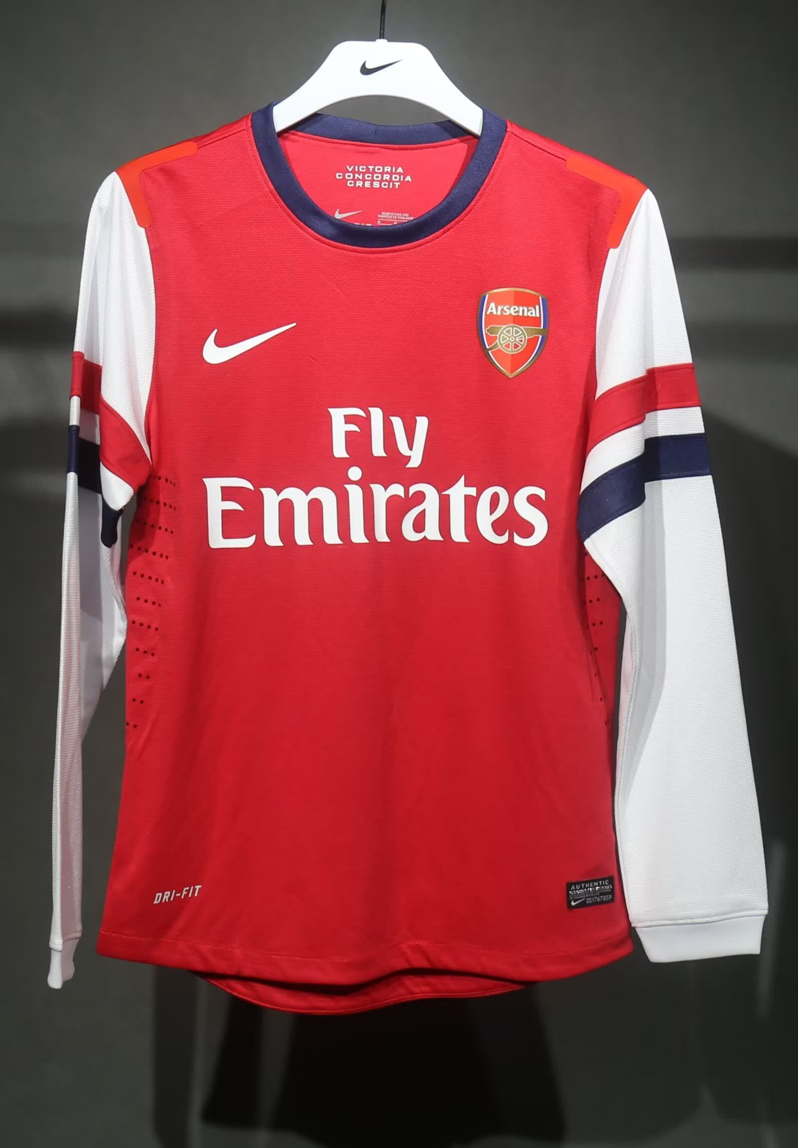Retro 2012/13 Arsenal Home Long Sleeve Player Edition S-3XL