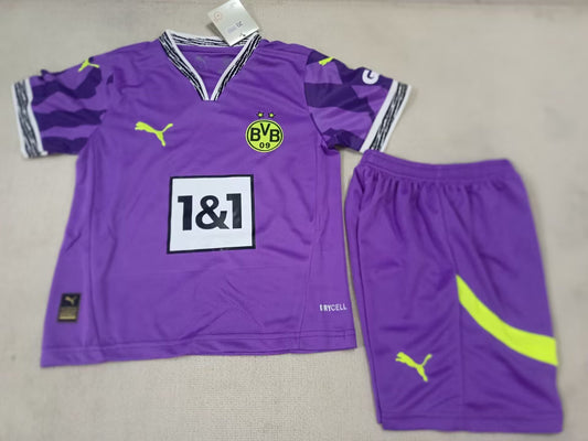 25/26 Kids Dortmund Purple Goalkeeper Size 16~28