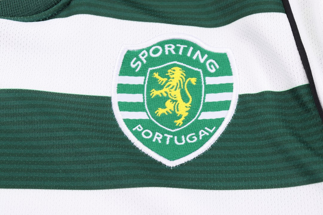 Retro Kids 2001/03 Lisbon Sporting Home Long sleeved Football Shirt&amp;Size16-288