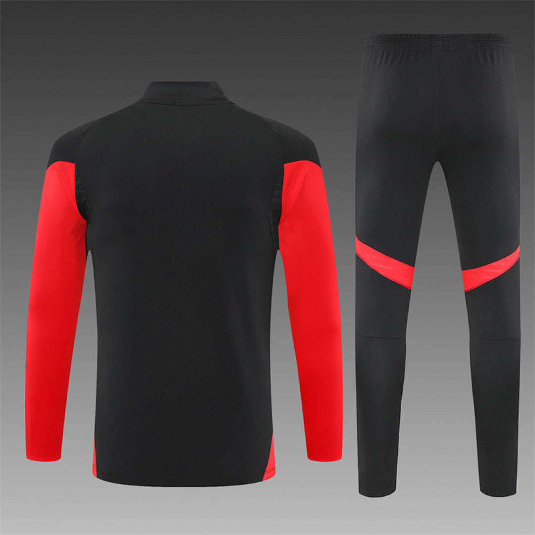 /26 Bayern Black Half Pull Training Suit (Adults&amp;Kids)7