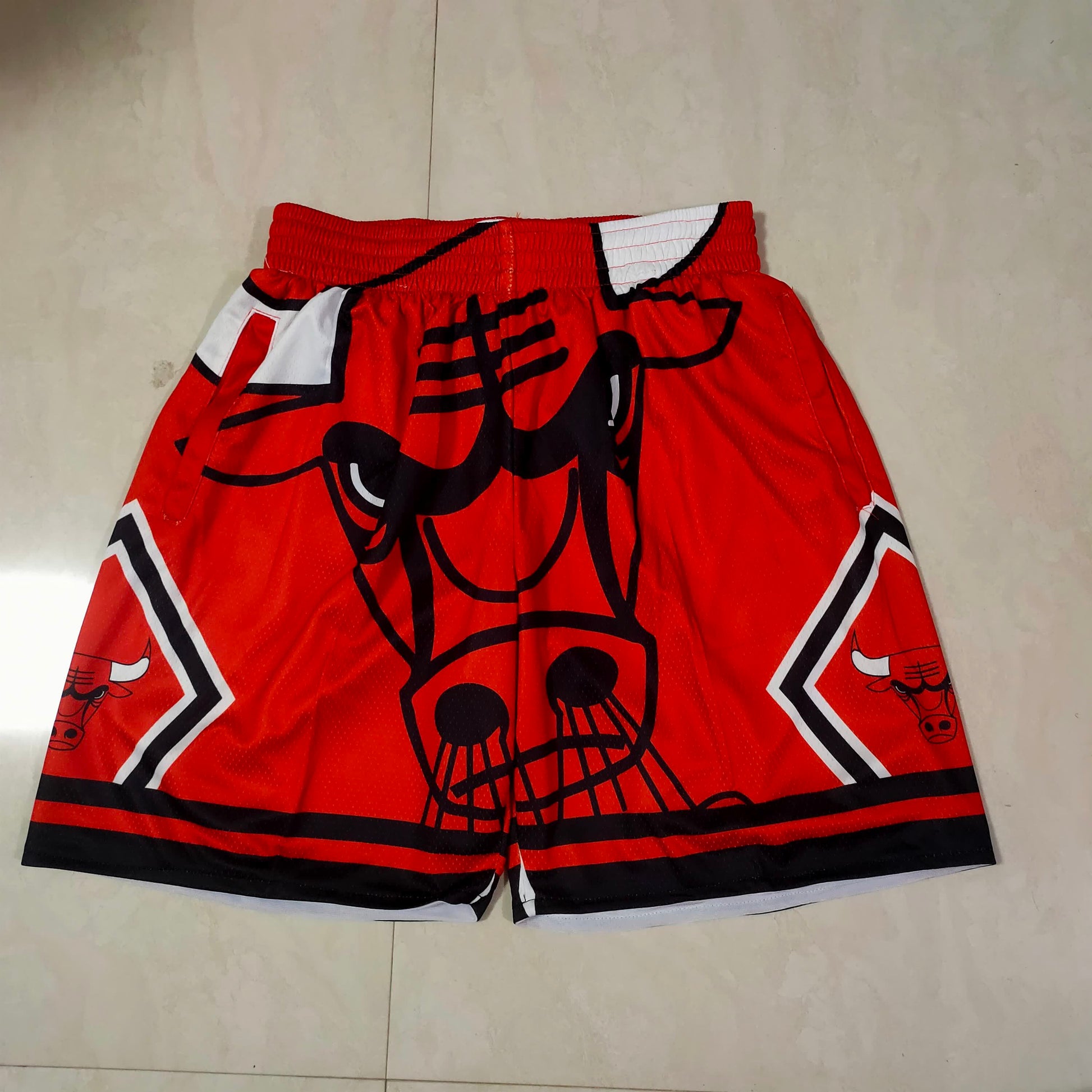 Bulls Red mitchell&ness Pocket Shorts