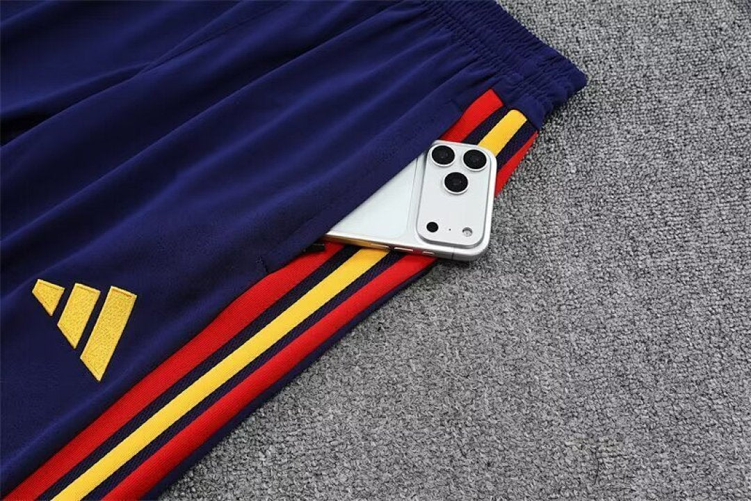 /27 Spain Hu Blue Half Pull Training Suit Yupoo Soccer Jerseys (Adults&amp;Kids)7