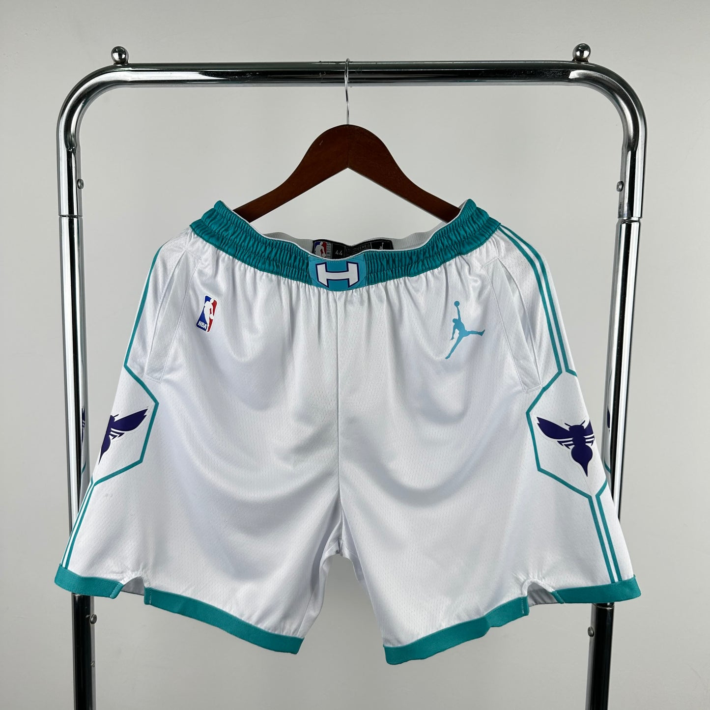 NBA Hornets White Shorts S-XXL