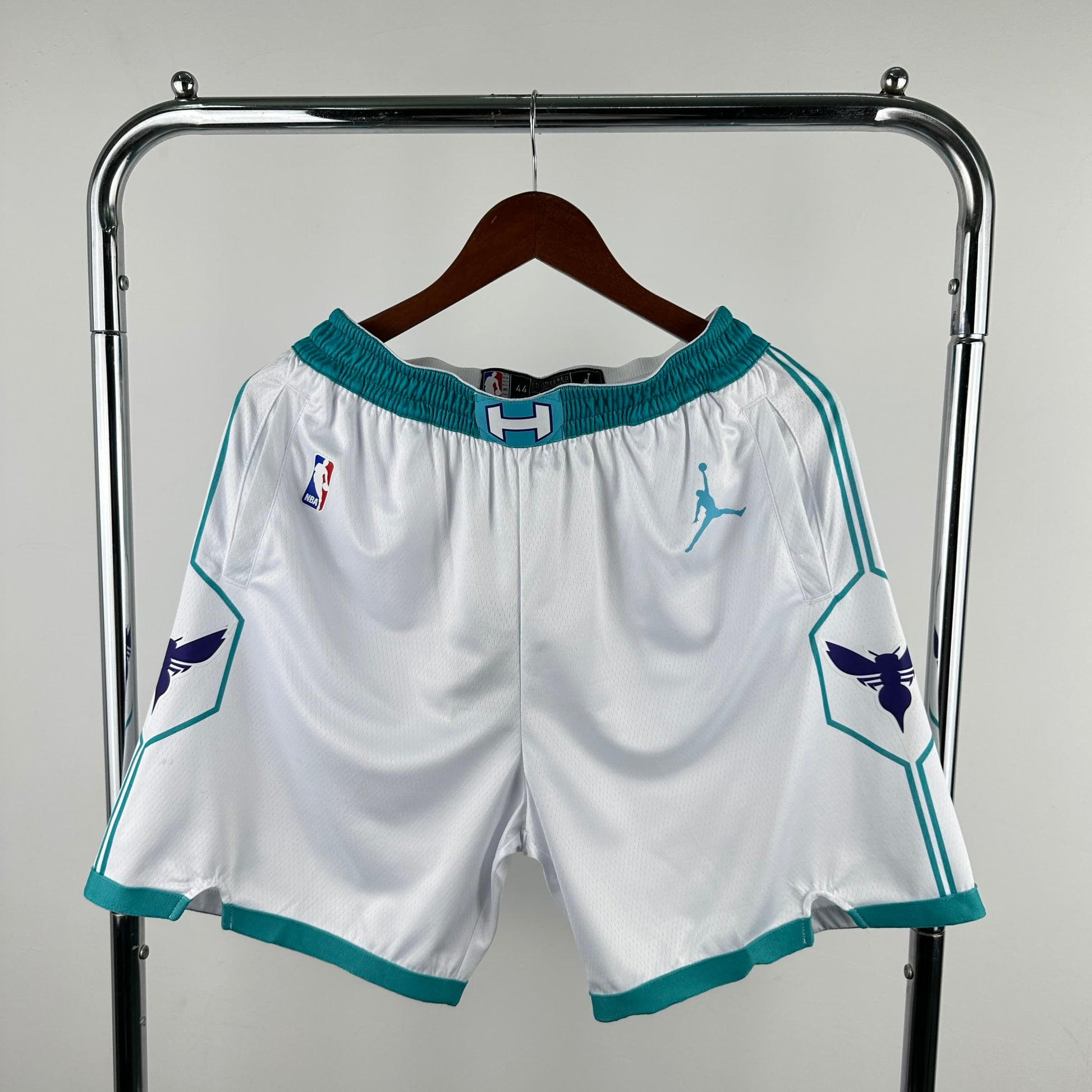NBA Hornets White Shorts S-XXL