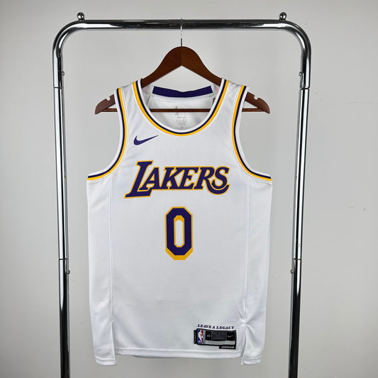 23 season Lakers round neck white No. 0 Westbrook