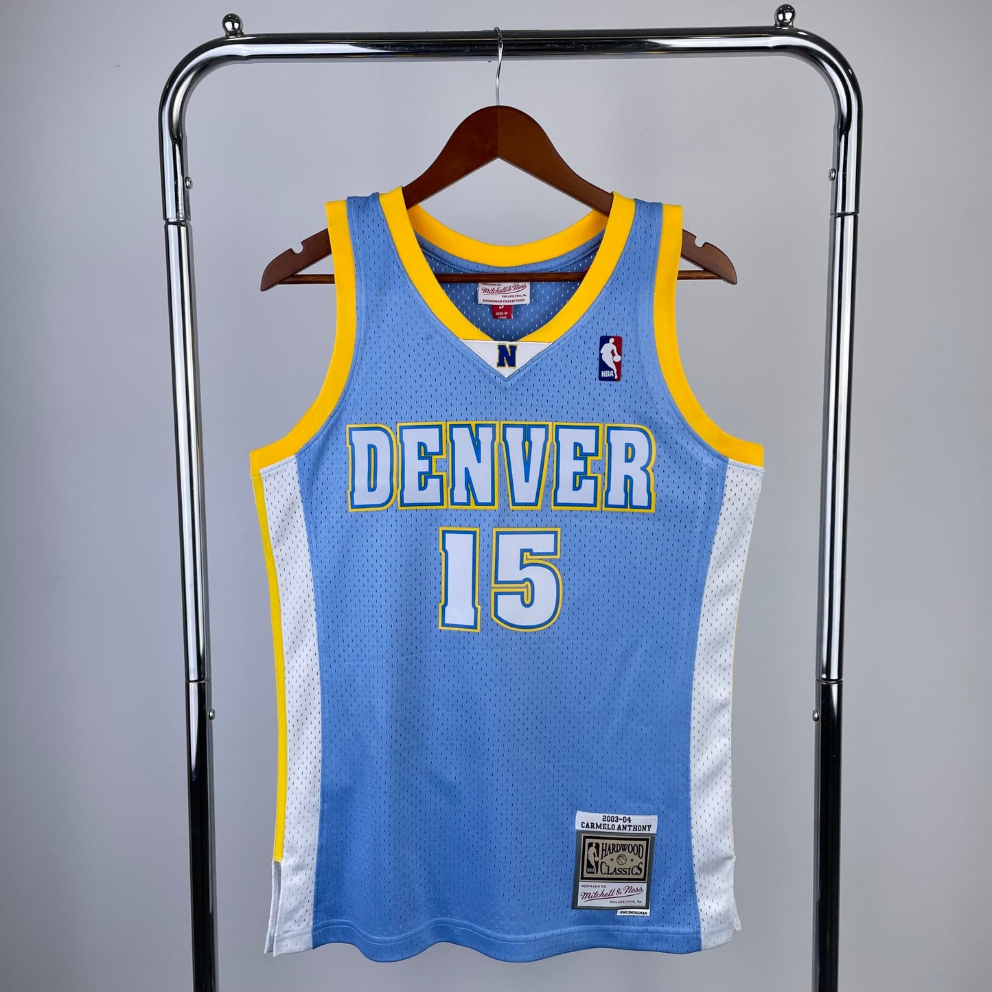 MN Hot Pressed Retro Jersey: SW Nuggets' 03/04 North Carolina Blue 15 # Anthony