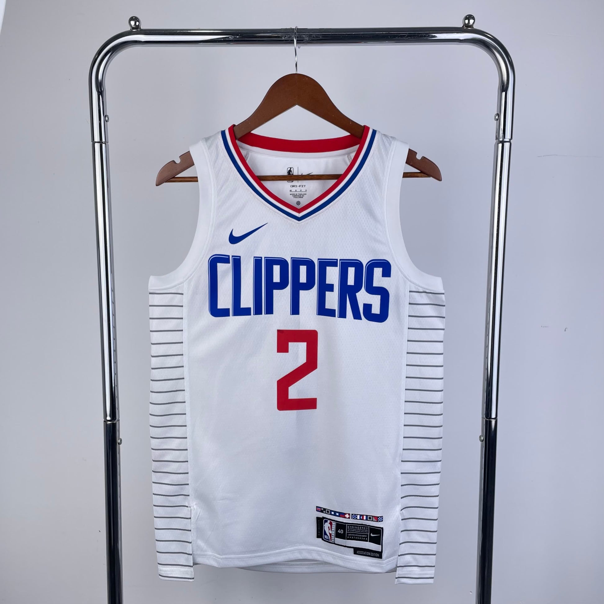 23 Season Clippers Home White 2 # Leonard