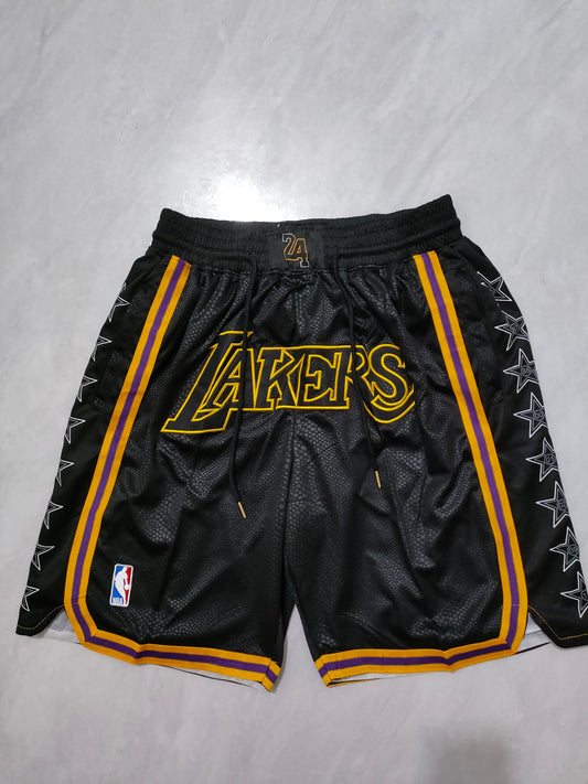 NBA Lakers Snake Black Pocket Shorts