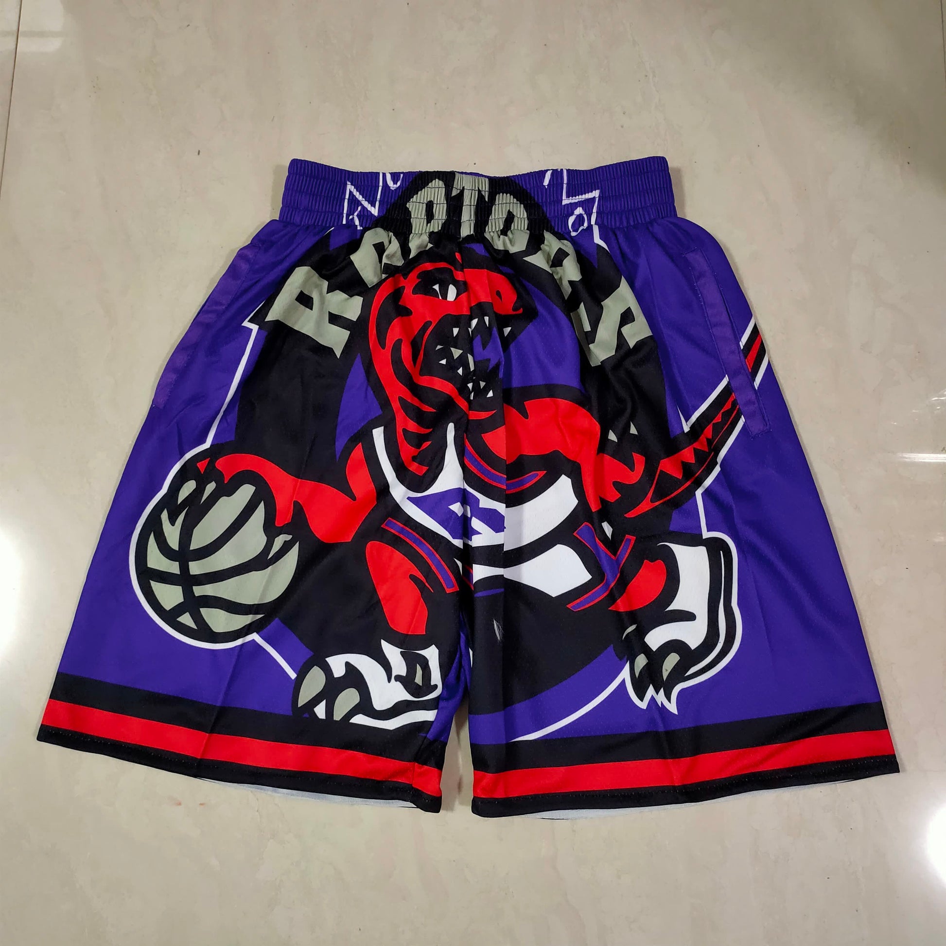 Raptors Purple mitchell&ness Pocket Shorts