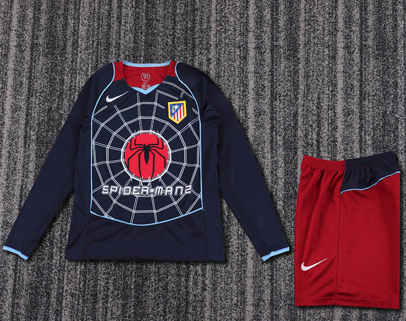 Retro Kids 2004/05 Atletico Madrid away long sleeved&amp;Size16~285
