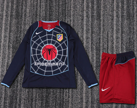Retro Kids 2004/05 Atletico Madrid away long sleeved&amp;Size16~285