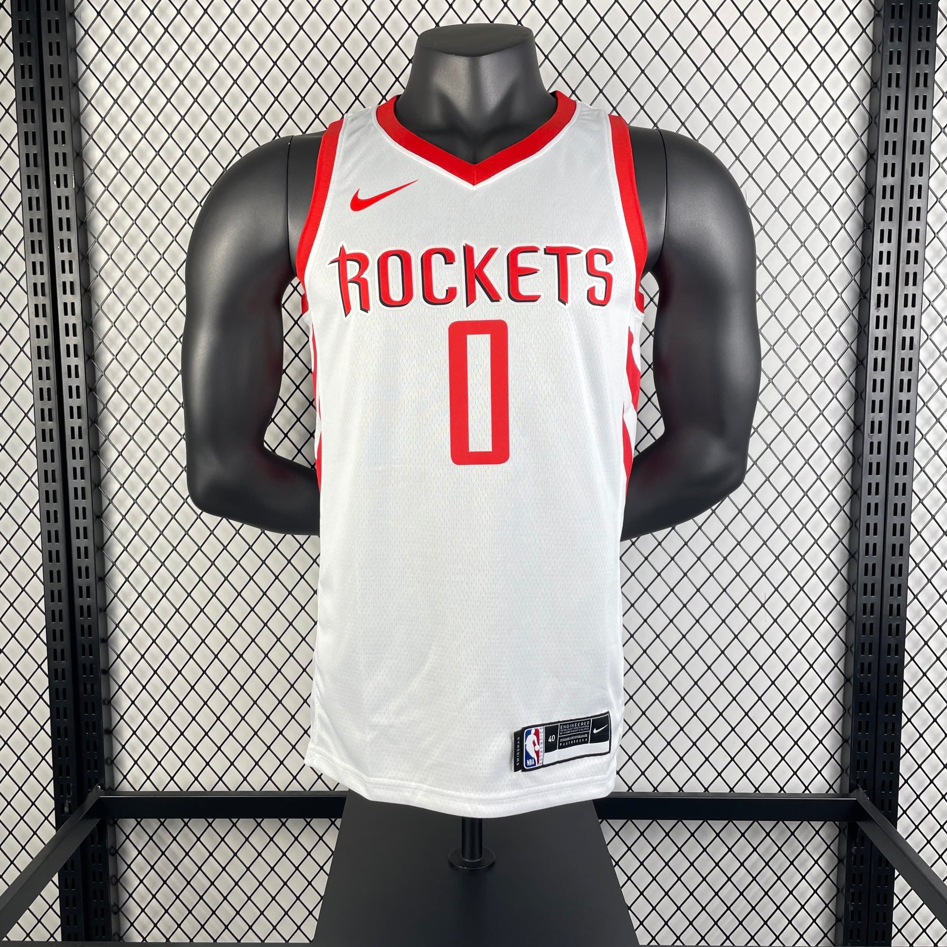 19 Season Rockets Home White 0 # Westbrook